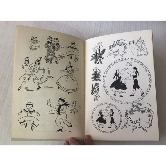 Vintage 1959 Designs Galore Book Jane Snead People Floral Crafts Illustrations - Picture 6 of 12